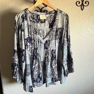 EUC Anthropologie Maeve XL long sleeve blouse